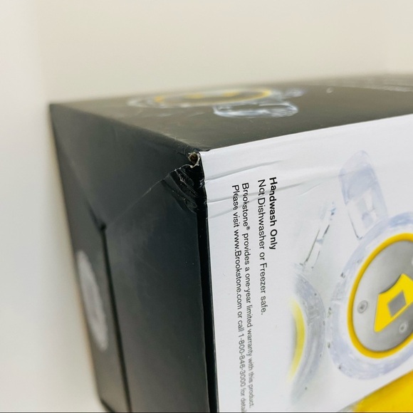 Brookstone Pop N Pour Glass Beer Mug‎ Built In Bottle Opener New in Box NIB NWT - Picture 7 of 8